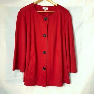 Studio Works Red Women's Cape Jacket 3XL
